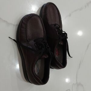 SAS Rich Brown Leather Derbys